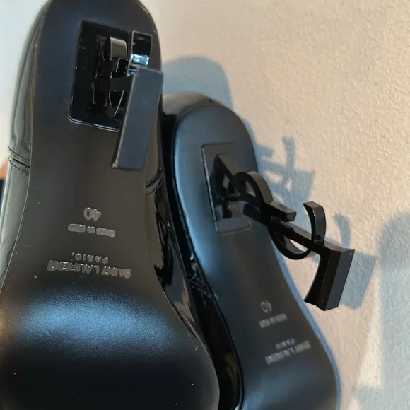 Women’s YSL Saint Laurent Opyum 110 Patent Leather Booties - Size 8 - Picture 6 of 8